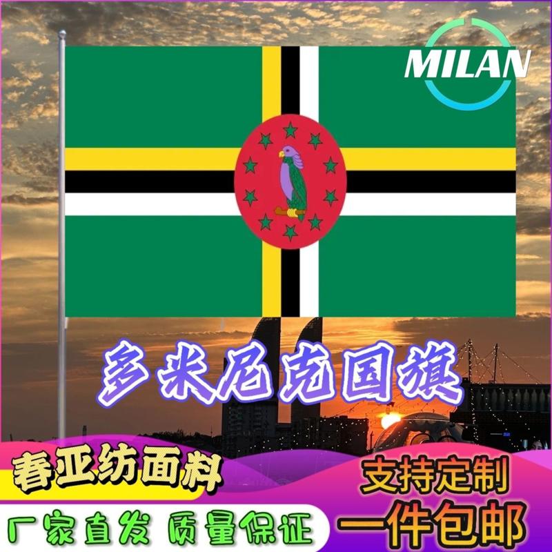 多米尼克国旗尺寸2345678号手摇旗世界国旗中美英德法国俄罗斯旗