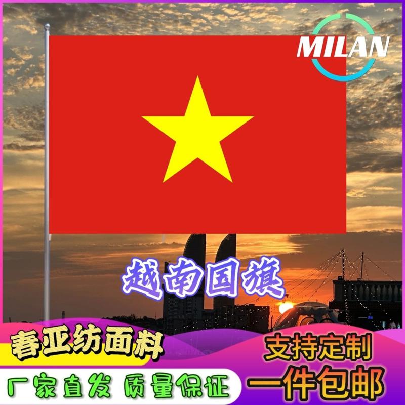 越南国旗尺寸2345678号越南旗世界各国英国韩国法国俄罗斯旗帜