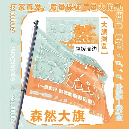 森然应援大旗TF家族李嘉森张奕然大旗演唱会音乐节大旗定制