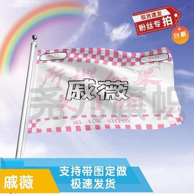 戚薇应援大旗明星帜演唱会