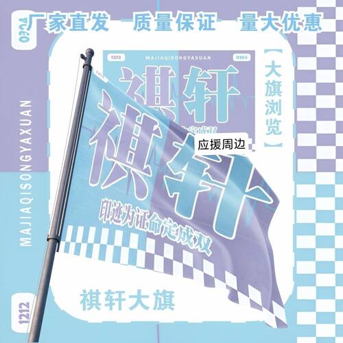 祺轩大旗TF家族马嘉祺宋亚轩应援大旗户外打卡音乐节应援旗定制