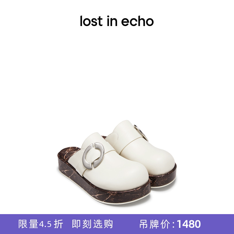 lostinecho厚底拖鞋穆勒勃肯鞋