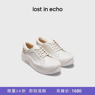 [断码]lost in echo新品不规则波浪流线边厚底休闲鞋饼干鞋女