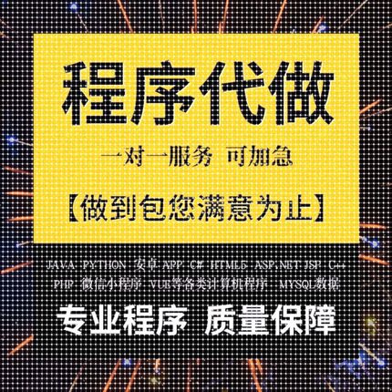 计算机程序编程JAVA专业JSP网站系统VUE定制小程序C#开发安卓