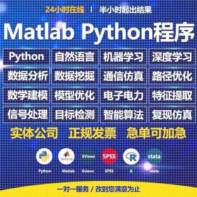 python代编程深度学习代跑matlab代图像信号处理电气仿真优化算法