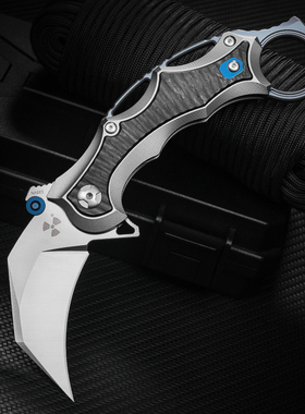 爪刀丛林刃S35VN粉末钢折叠刀爪子刀户外刀具防身折刀钛合金小刀