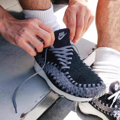 Nike耐克烟灰色华夫格运动休闲鞋