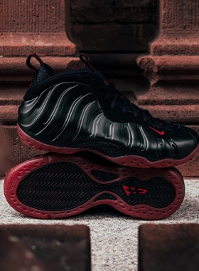 Nike Air Foamposite One Cough Drop 耐克新款黑红色男子篮球鞋