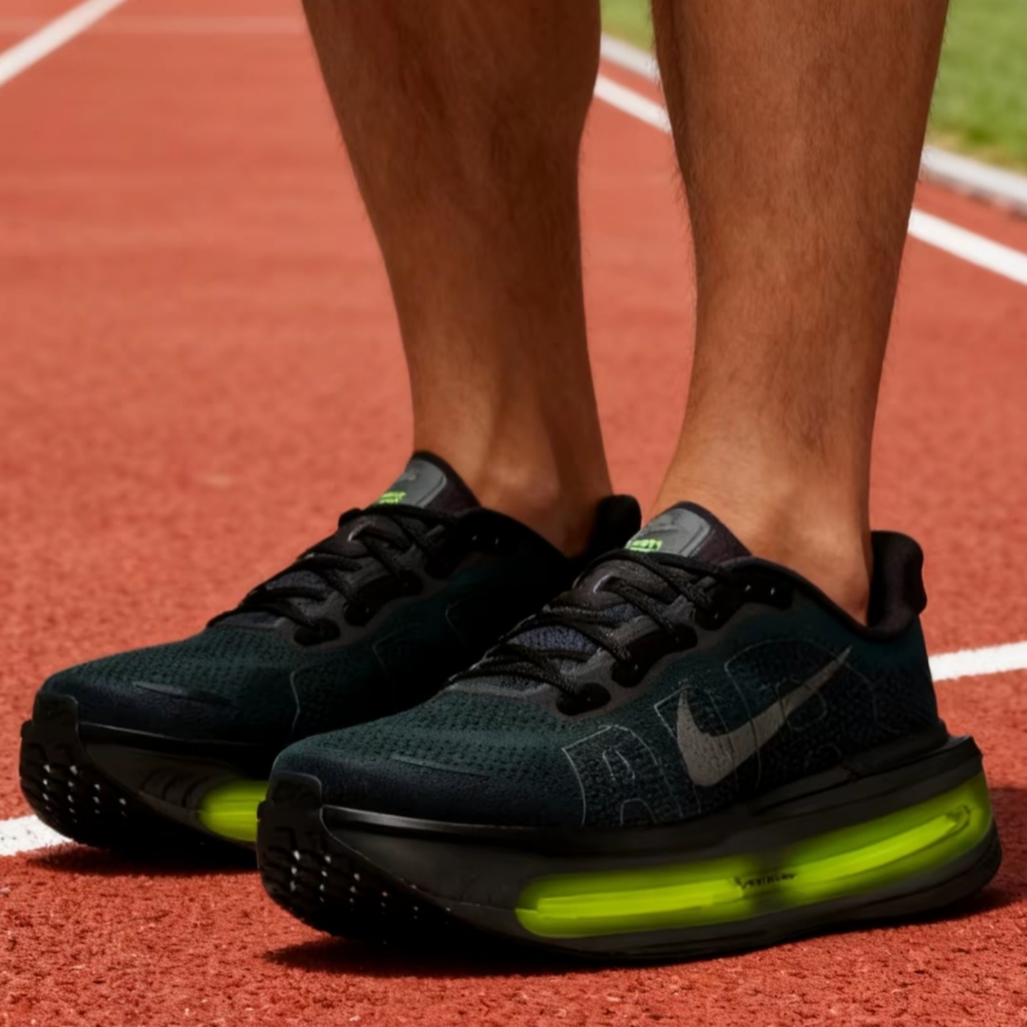 Nike耐克男子运动跑步鞋黑绿低帮