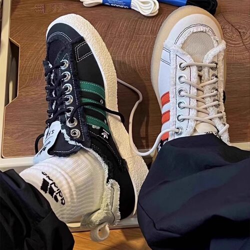 Adidas阿迪达斯联名黑色板鞋男女