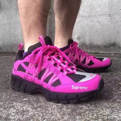 SupremexNike联名透气跑步鞋男