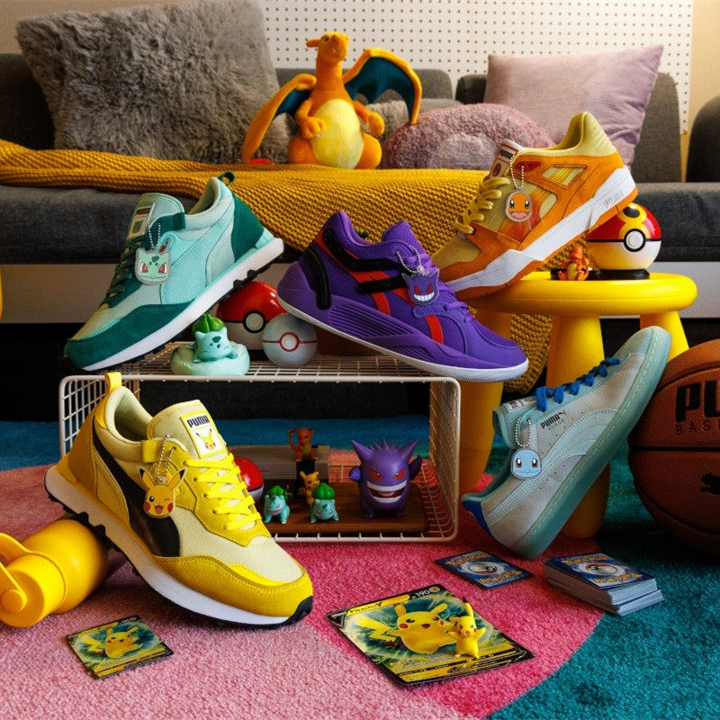 彪马 PUMA x POKÉMON RS-X 宝可梦联名男女鹿皮秋冬休闲运动鞋