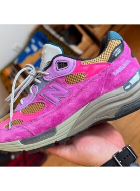 美产 Baklava x New Balance 992 联名款低帮舒适耐磨男女跑步鞋