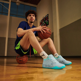 正品Puma MB.01 Low UFO彪马拉梅洛鲍尔三球一代实战篮球鞋男灰蓝