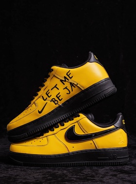 Ja Morant x Nike Air Force 1 Low耐克联名款黑黄色低帮休闲板鞋