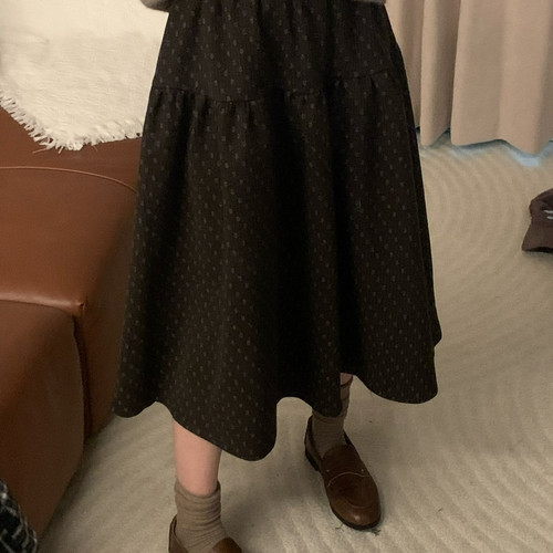 Lettuce生菜-秋上新清新日系田园风小花印花A字半身裙26635
