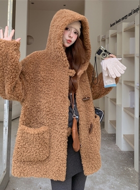 2025年冬季新款羊羔毛中长款休闲时尚外套2039550P215K298