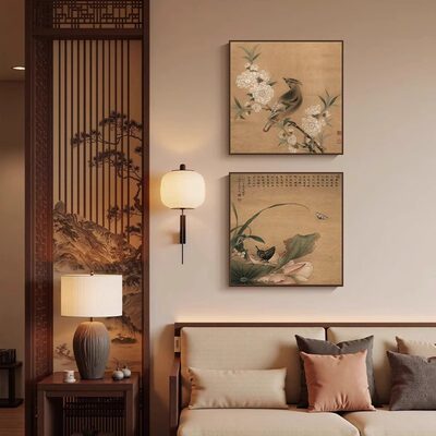 KC画廊卧室茶室中古风禅意装饰画