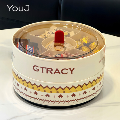 轻奢高颜值分格带盖零食果盘