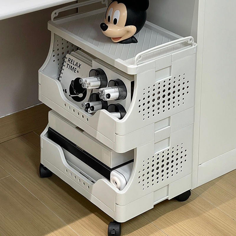 办公桌下小推车置物架带轮收纳架