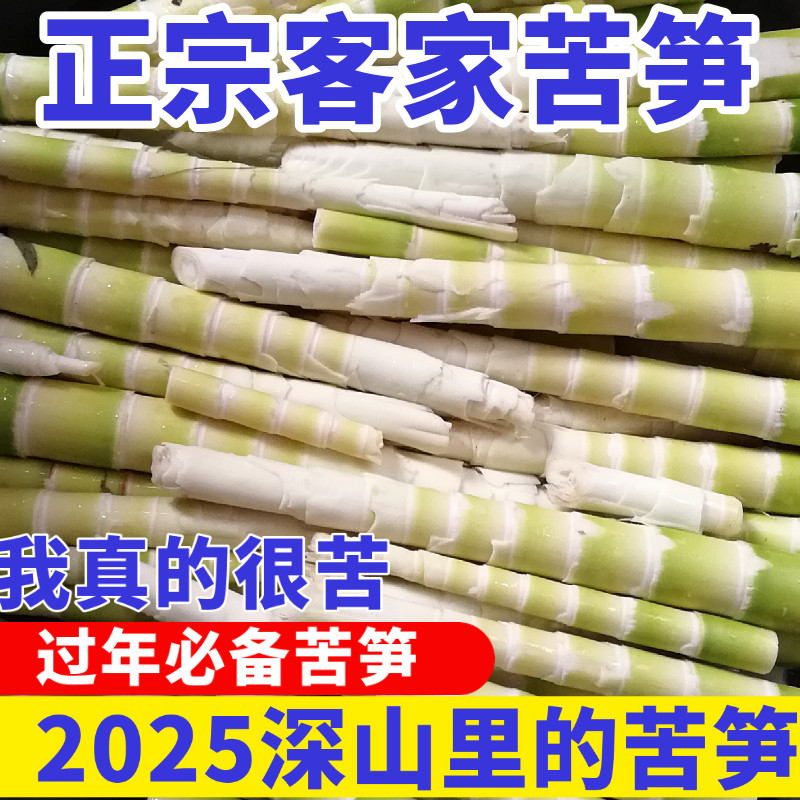 新鲜野生苦笋客家特产竹笋春笋广东江西福建苦竹笋现挖现发包邮