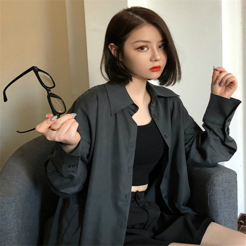 慵懒复古质感灰色港味百搭风外套