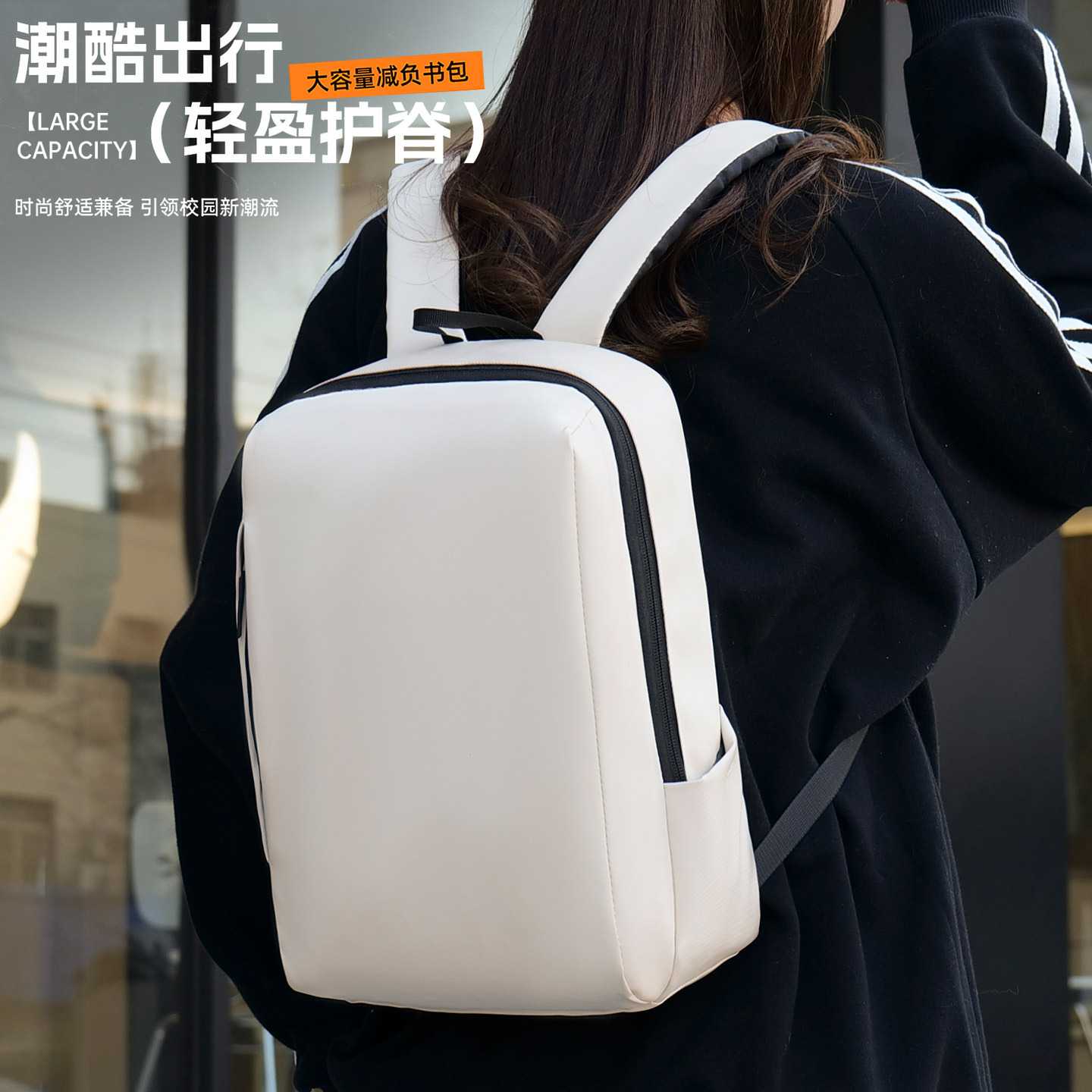 双肩包礼品印制LOGO男女时尚潮流休闲小背包旅行轻便防水书包