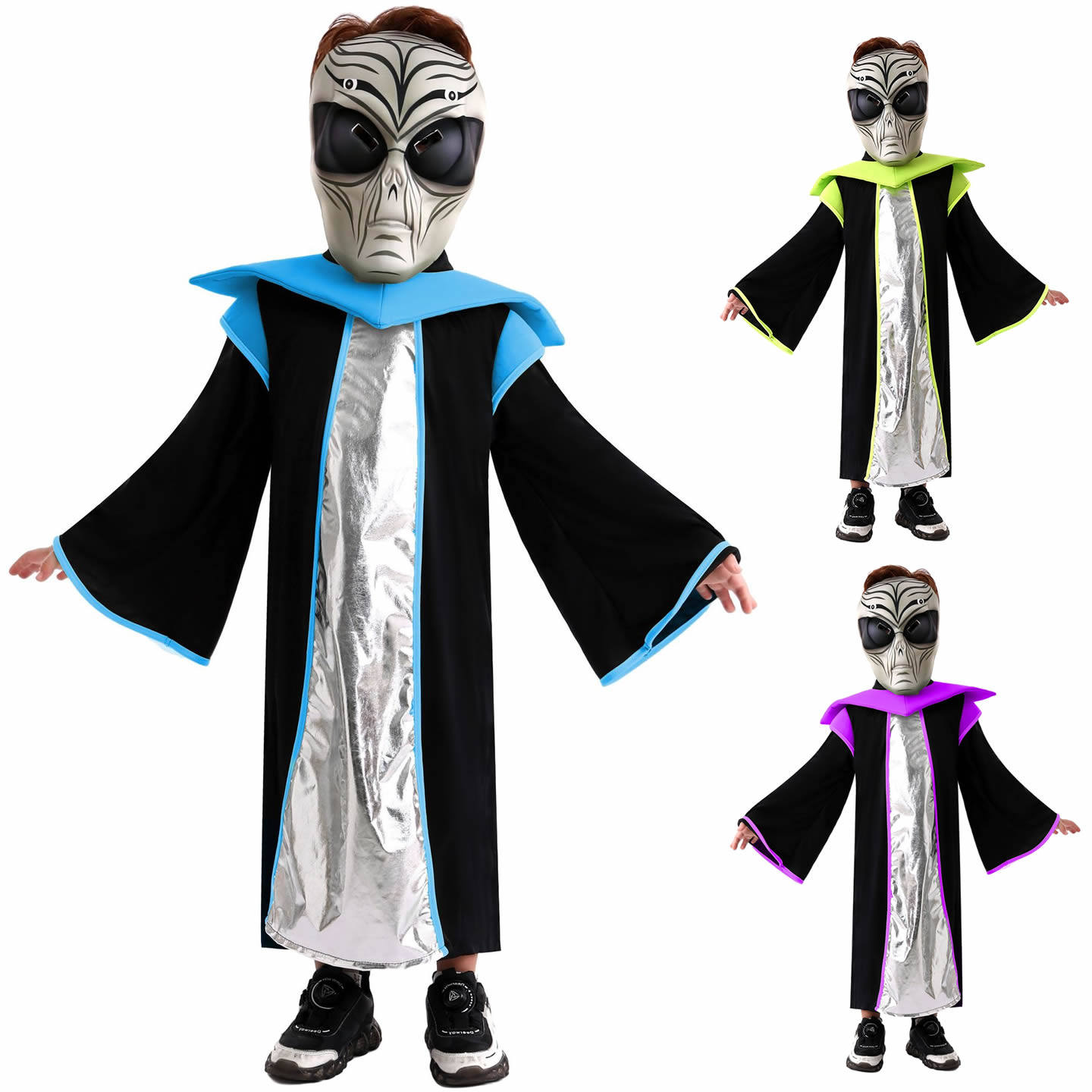 万圣节儿童服装星球大战ET外星人cos服角色扮演长袖魔法袍演出服