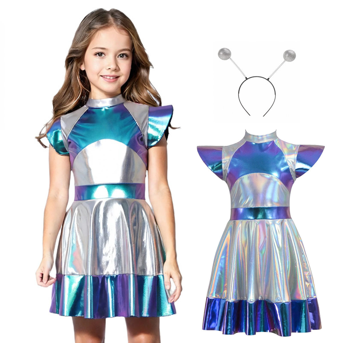 幼儿园宇宙主题亲子装扮儿童科技感服装ai机器人太空宇航员走秀服