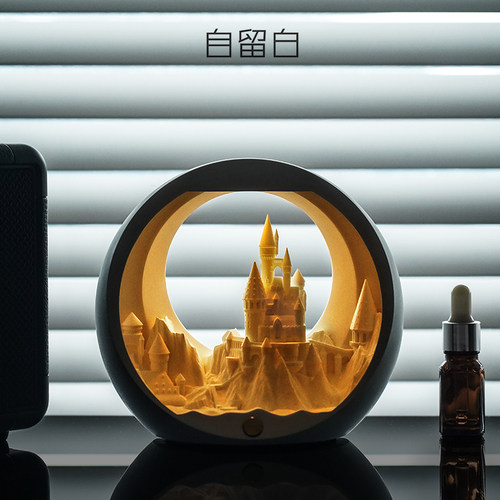 自留白香薰小夜灯圣诞礼物送女生