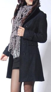 大码女装2026秋冬双排扣通勤纯色修身立领呢绒中长款长袖外套 C89