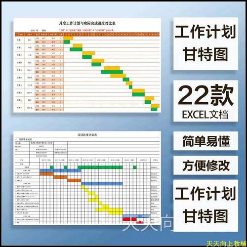 项目管理工作进度Excel表格APQP项目开发进度计划表甘特图模板