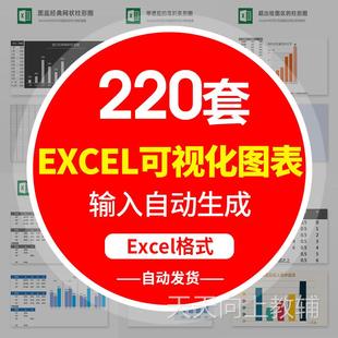 可视化企业办公工作可视化excel图表模板 办公文档设计制作数据新