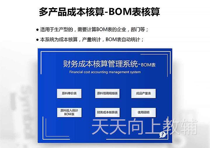 财务成本核算管理Excel表格设计素材/源文件