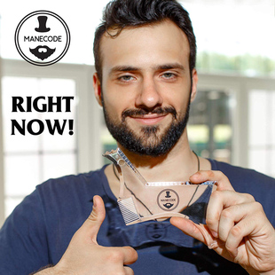 beard shaper型男鬓角胡子造型模板工具个性理发型梳子修剪胡须尺