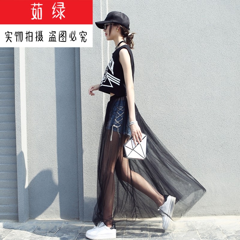 网纱裹身裙一片式半身裙一层纱裙外穿透明单层旗袍。女连衣裙网纱|ruв категории Женская одежда, юбка - от Buy2taobao.com для оказания профессиональной услуги покупки агента Taobao