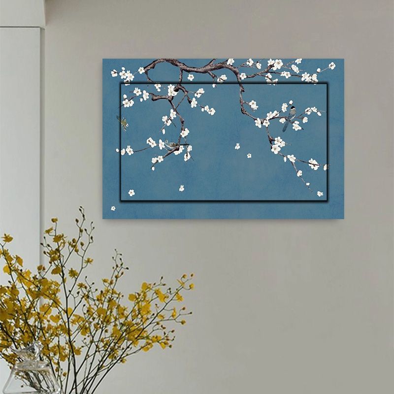 现代中式简约客厅电表箱遮瑕装饰画贴纸多媒体信号箱美化贴画自粘