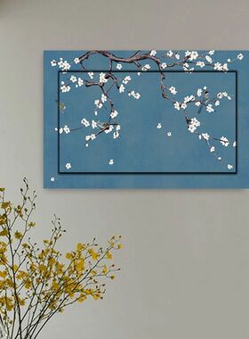 现代中式简约客厅电表箱遮瑕装饰画贴纸多媒体信号箱美化贴画自粘