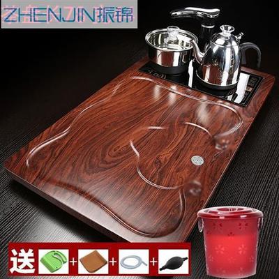 高档振锦 (ZHENJIN)茶盘家用办公实木茶台茶道功夫茶具套装左边电