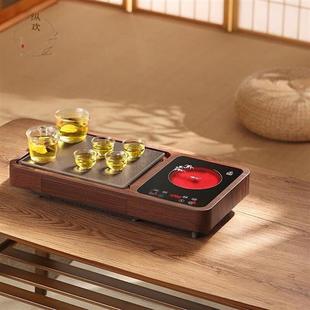 全自动一体茶盘现代小型茶盘功夫茶台烧水壶家用茶海套装 纵欢 红