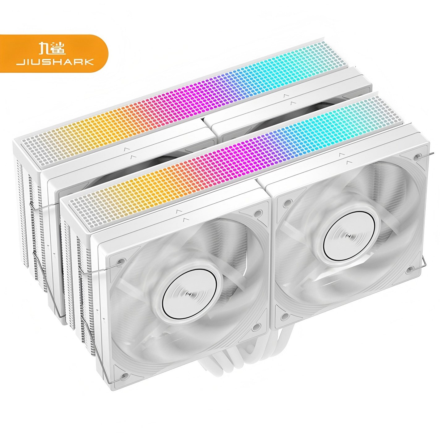JIUSHARK九鲨CPU散热器JF15K双塔10CM4风扇不挡内存6热管PWM风冷