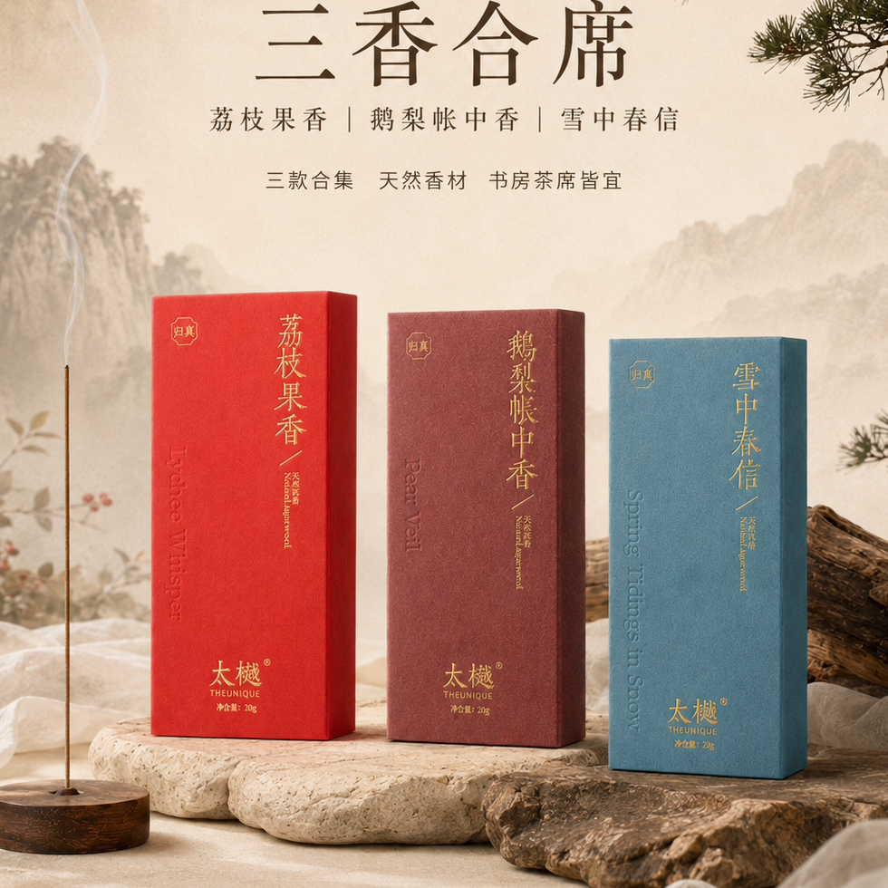 【礼物】太樾归真沉香线香鹅梨帐中香荔枝香果香伴眠天然家用香薰