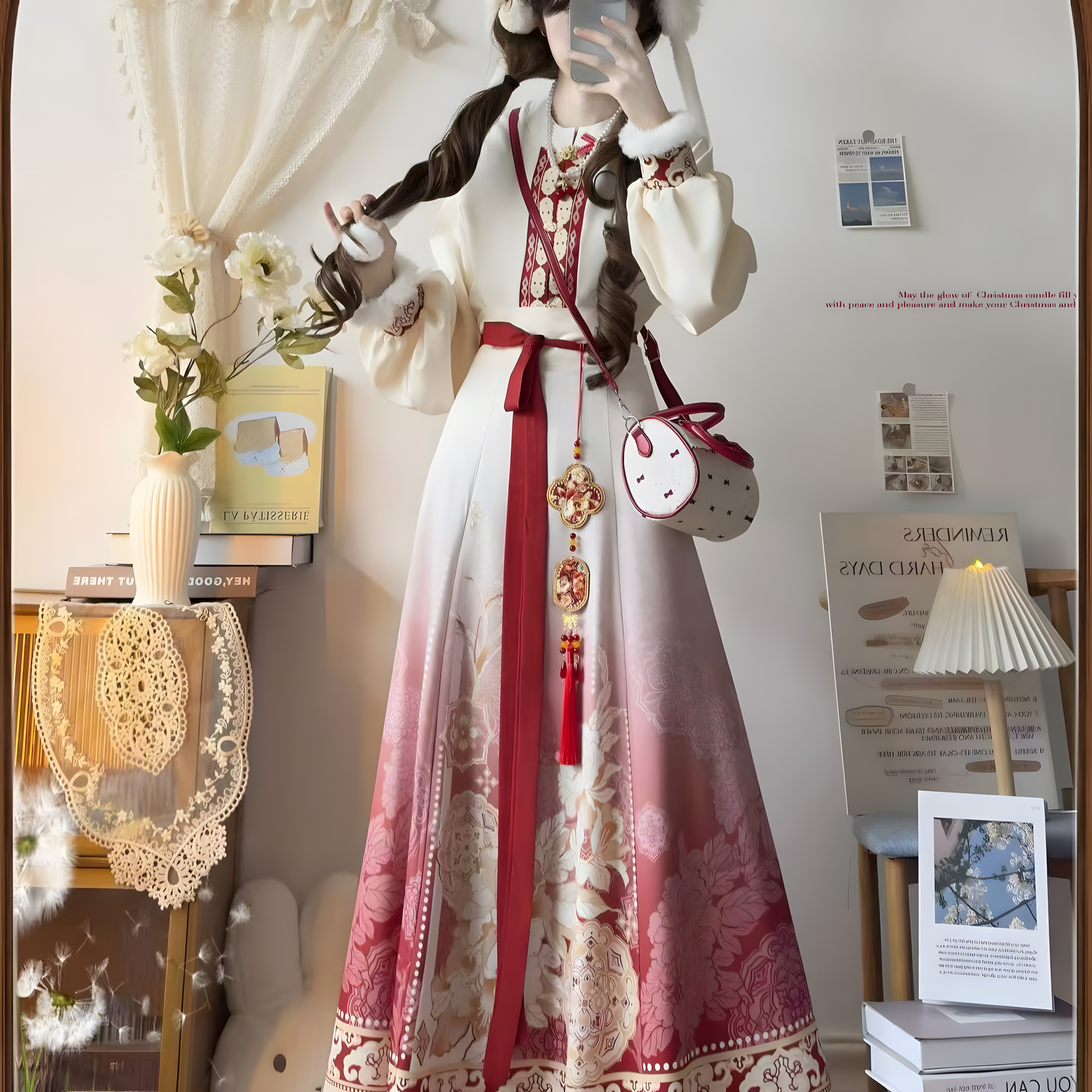 新款汉服女原创国风古装新中式琵琶袖日常成人秋冬加厚款拜年服套,女装/女士精品,汉服套装,淘宝优惠券,粉丝福利购,淘宝优惠卷