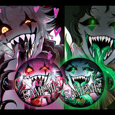 【粗眉毛】怪诞 怪胎马戏团 pierrot harlequin双闪徽章吧唧周边