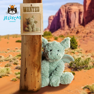 英国Jellycat波浪毛龙毛绒玩具安抚玩偶儿童公仔娃娃陪伴生日礼物