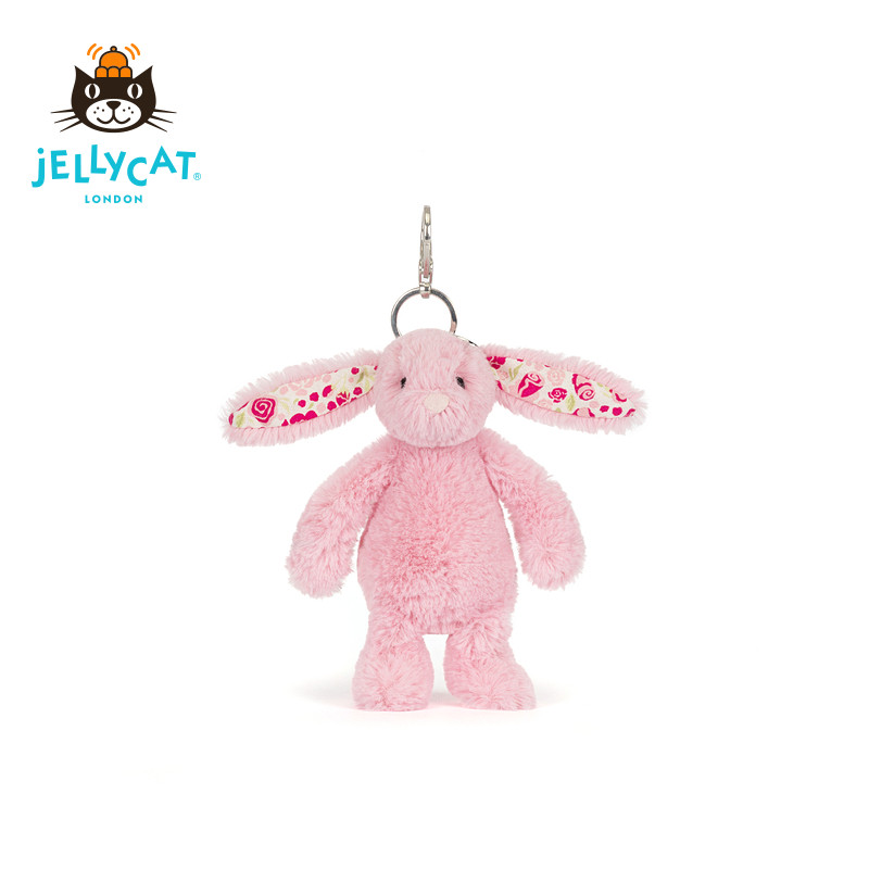 英国Jellycat花布芙珞馨邦尼兔包包挂饰毛绒玩具挂件生日礼物新品图片