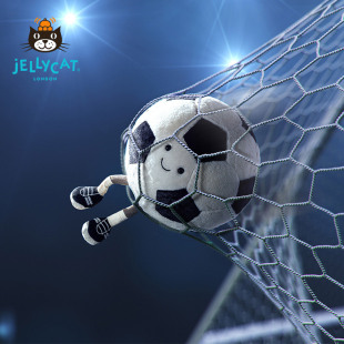 英国Jellycat趣味运动足球毛绒玩具安抚玩偶柔软公仔娃娃生日礼物