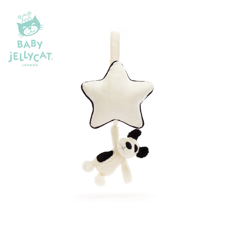 英国Jellycat拉弗荻小狗音乐拉铃安抚宝宝玩具挂件公仔图片