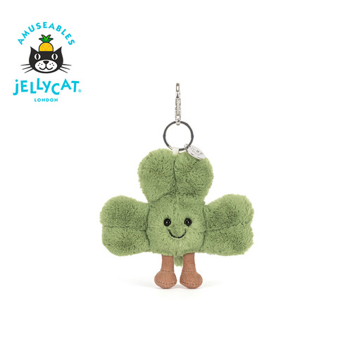 英国Jellycat趣味仙奥弗拉三叶草包包挂饰毛绒挂件钥匙圈生日礼物