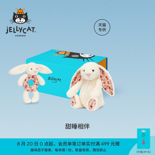 英国Jellycat甜睡相伴礼盒邦尼兔毛绒玩偶娃娃陪伴儿童礼物送礼